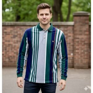 Vintage Knights of‎ the Round Table Men’s Polo Rugby LS Shirt Size Large EUC